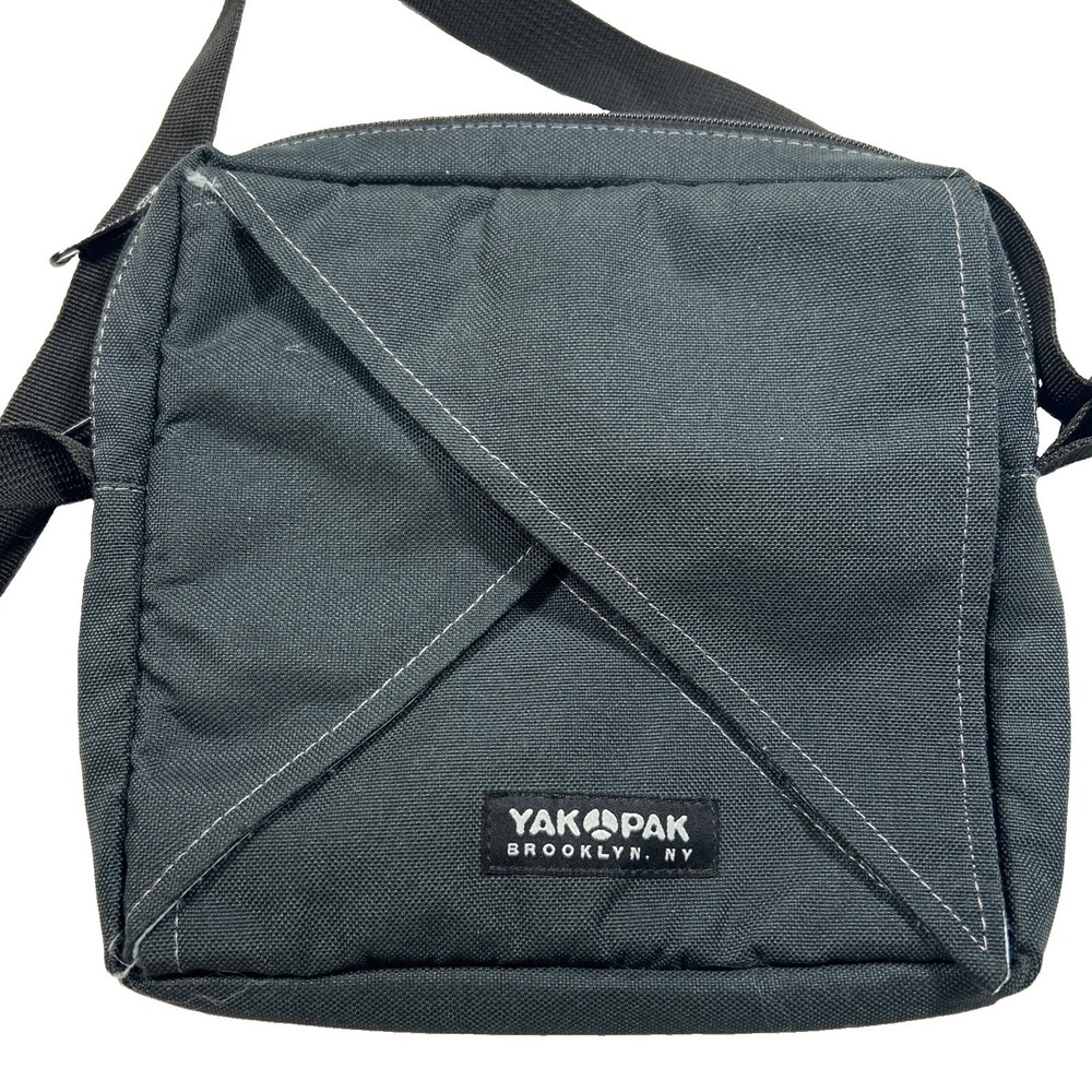 Yak Pak Origami Cross DJ Bag Y2K For 45” Records Brooklyn. NY Gray / Blue VTG